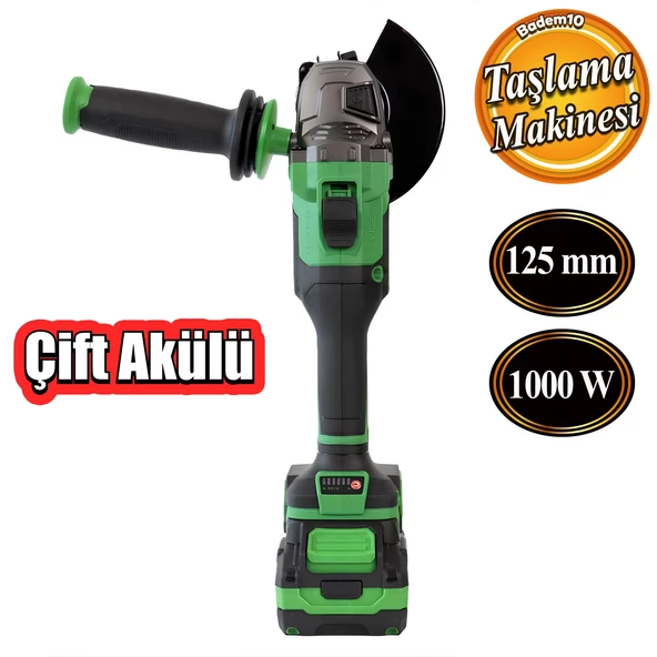 HAIS PRO JM-125A Çift Akülü 6 Kademeli Taşlama Makinesi 125 mm 1000 Watt 21V DC 4.0AH ürün görseli 1