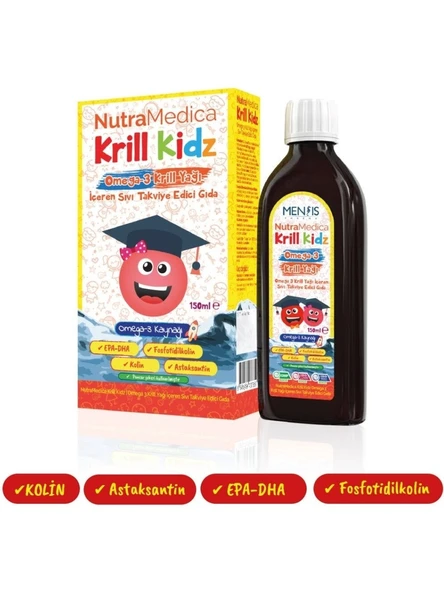Krill Kidz Omega3 Ve Krill Yağı Içeren Takviye Edici Gıda 150ml ürün görseli 1