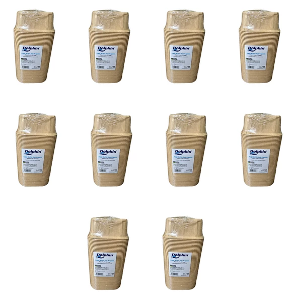 Dolphin Muffin Kare Kağıt Kraft Sarı Kek Kalıbı Kapsülü Kabı - 50 Adetlik 10 Paket ürün görseli 1
