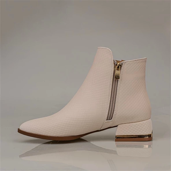 Trend Adımlar Krem Rare Kadın Klasik Bot - Resim 6