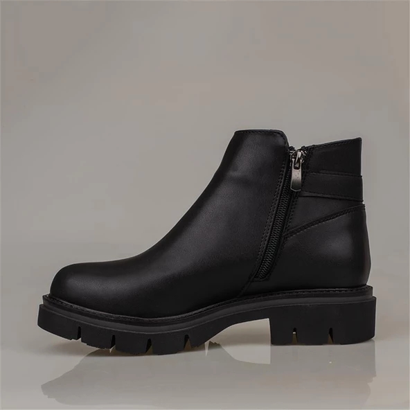 Pierre Cardin Siyah Kadın Yarım Postal Bot - Resim 4