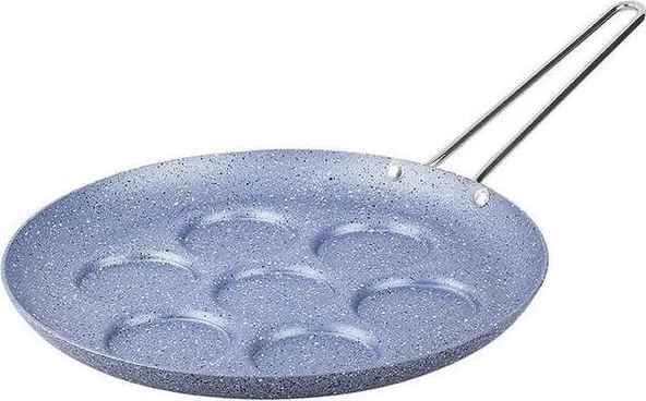 Tantitoni Gri Mavi Renk Granit Pankek Tavası 28CM -7 Bölmeli (Çelik Kulp) ürün görseli 1