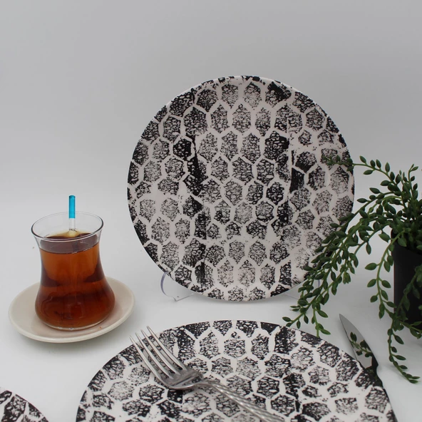 Snake 20 Cm pasta Tabağı Siyah ürün görseli 1