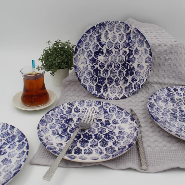 Snake 20 Cm pasta Tabağı Mavi - Resim 2