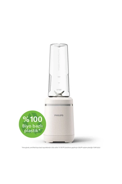 Philips Çevre Dostu Mutfak Serisi Smoothie Blender, 0.6L Kapasite, 350W, Krem, HR2500/00 ürün görseli 1