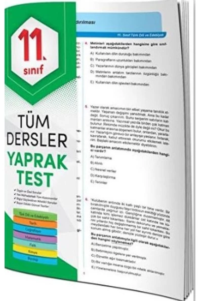 Timaş Yayınları 11. Sınıf Tüm Dersler Yaprak Test ürün görseli 1