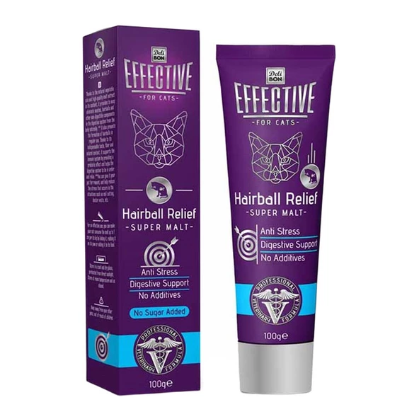 Delibon  Effective Hairball Relief Super Kedi Tüy Yumak Engelleyici Malt 100g ürün görseli 1
