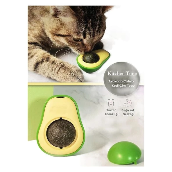 Toys   Avokado Kedi Çimi Topu Avokado Kedi Nanesi Oyuncağı ürün görseli 1