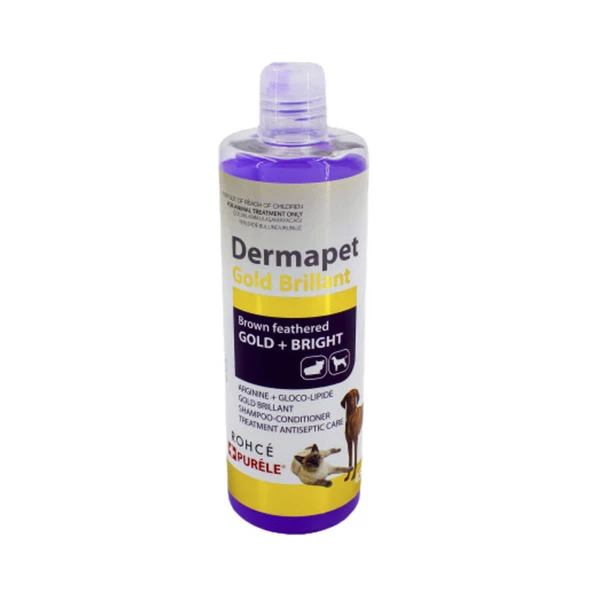 Bioline  Puréle Dermapet Sarı Kahverengi Irk Kedi ve Köpek İçin Dermatolojik Etkili Kremli Şampuan 450 ml ürün görseli 1