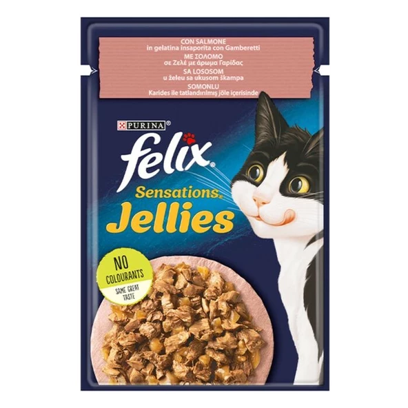 Felix  Yaş Kedi Maması Sensation Somon & Karidesli 85 Gr ürün görseli 1
