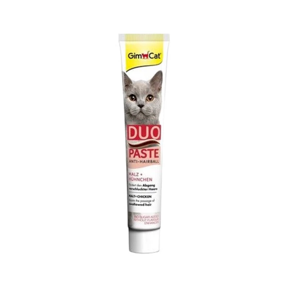 Gimcat  Duo Anti-Hairball Tüy Sağlığı İçin Tavuklu Kedi Macunu 50Gr ürün görseli 1