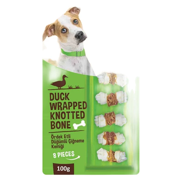 Reflex  Ördek Etli Düğümlü 8li Köpek Ödül Kemiği 100 Gr ürün görseli 1
