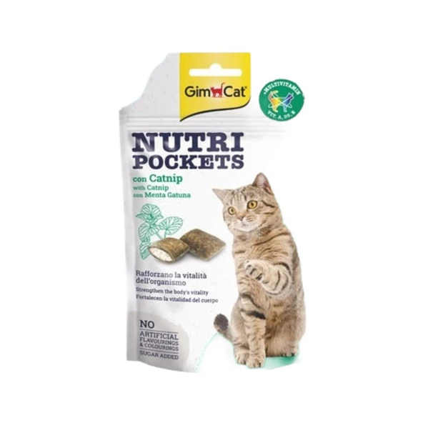 Gimcat  Nutripockets Kedi Ödülü Kedi Otu Multivitamin 60 gr ürün görseli 1