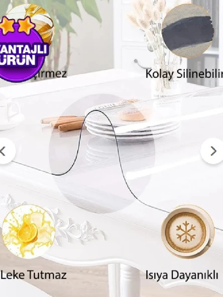 BAYRAMOĞLU 1.4 mm. 100X120. Yaza özel 50x70 pvc dantelli runner hediye ürün görseli 1