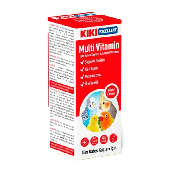 Kiki  Multi Vitamin Tüm Kafes Kuşları İçin 25 Ml ürün görseli 1