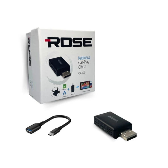 Mini Kablosuz Carplay Usb ve Type-c Uyumlu Araç Multimedya Adaptörü ürün görseli 1