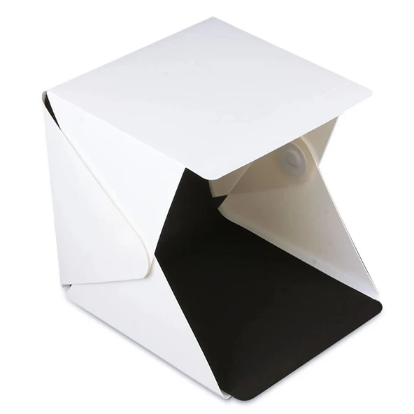 Monozone Mini Fotoğraf Stüdyosu Çadır Kiti Led Işıklı 40x40 Cm Taşıma Çantalı Ürün Fotoğraf Çekim Çadırı Pratik Katlanabilir Aydınlatma Çadırı ürün görseli 1