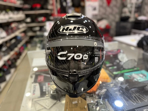 KASK HJC C70N PARLAK SİYAH - Resim 3