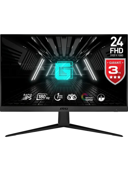 MSI 23.8" G2412F 1920x1080 (FHD) 16:9 FLAT RAPID IPS 180HZ 1MS ADAPTIVE-SYNC GAMING MONITOR ürün görseli 1