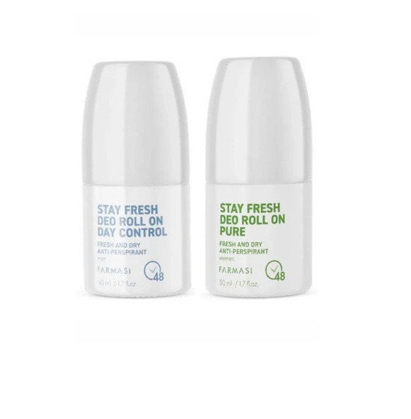 Farmasi Anti-Perspirant Deo Roll On Erkek Day Control & Anti-Perspirant Deo Roll On Kadın Pure 50 ML ürün görseli 1