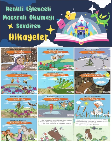 1.Sınıf Renkli Eğlenceli Maceralı Okumayı Sevdiren Hikayeler (10 Kitap) ürün görseli 1