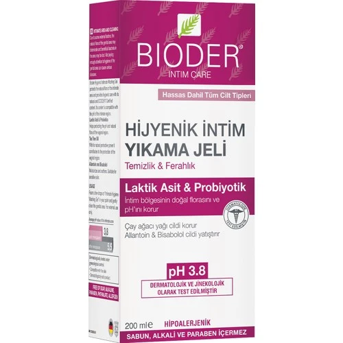 Bioder Intım Care Hijyenik Intim Yıkama Jeli 200 ml ürün görseli 1