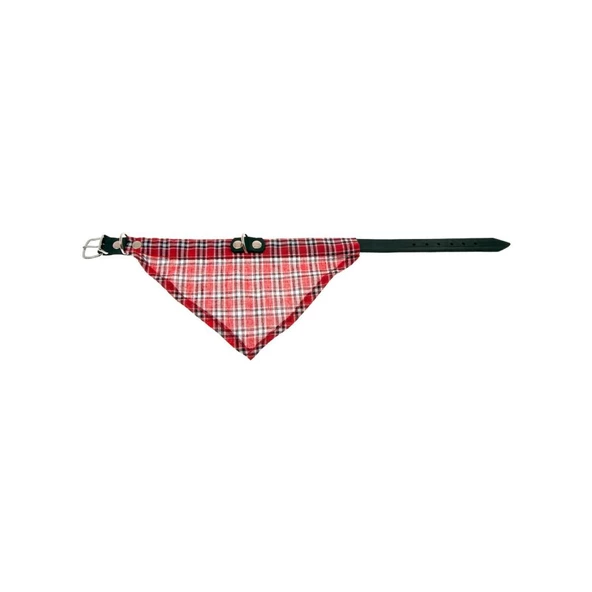 Karlie Deri Bandanalı Boyun Tasma 52CM Kırmızı ürün görseli 1
