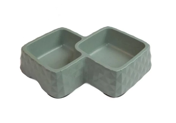 Bobo Bambu İkili Mama ve Su Kabı BO-3165  360ml+430ml Yeşil ürün görseli 1