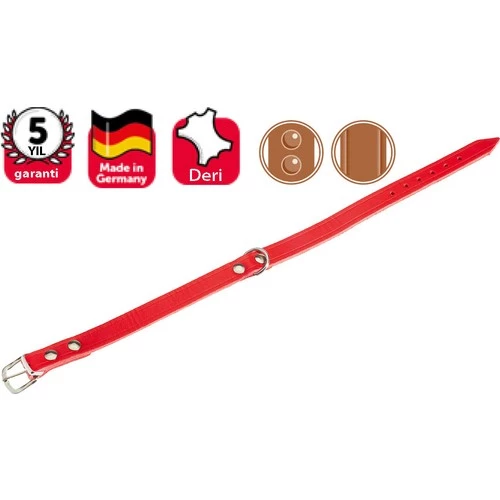 Karlie Deri Boyun Tasma 47CM-18mm Kırmızı ürün görseli 1
