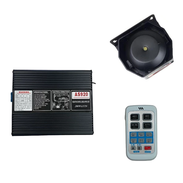 Space Mikrofonlu Metal Siren Uzaktan Kumandalı /SSSR45-1 ürün görseli 1