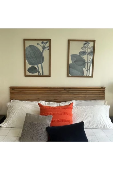 Pinoxi 160Cm Ahşap 2 Adet Raflı Yatak Başlığı 160Cm x 60Cm Ceviz ürün görseli 1