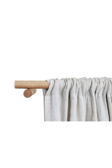 Pinoxi 125Cm Masif Ahşap Perde Askısı Rustik Ahşap Boru 125 Cm ürün görseli 1