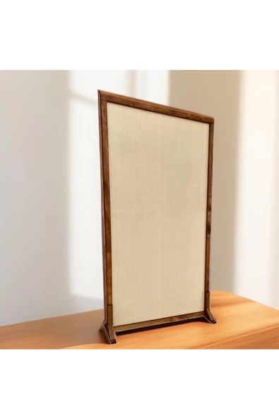 Pinoxi 180Cm x 100Cm Ahşap Çerçeveli Ayaklı Kumaş Paravan Seperatör Oda Ayırıcı Dekor 180Cm x 100Cm ürün görseli 1