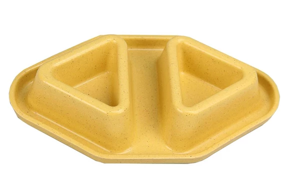 Bobo Bambu İkili Taşma Önleyici Mama ve Su Kabı BO-3170  230 ML Sarı ürün görseli 1