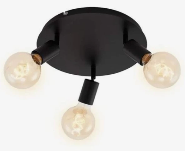 Demet habek mylights modern spor tavan plofonyer avize  üçlü avize  e27 duylu ürün görseli 1