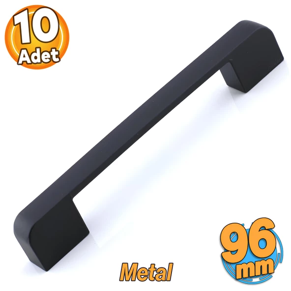 Radus Siyah Metal Kulp 96 mm -9.6 cm Mobilya Çekmece Mutfak Dolabı Dolap Kulpları Kulbu Kulpu ürün görseli 1