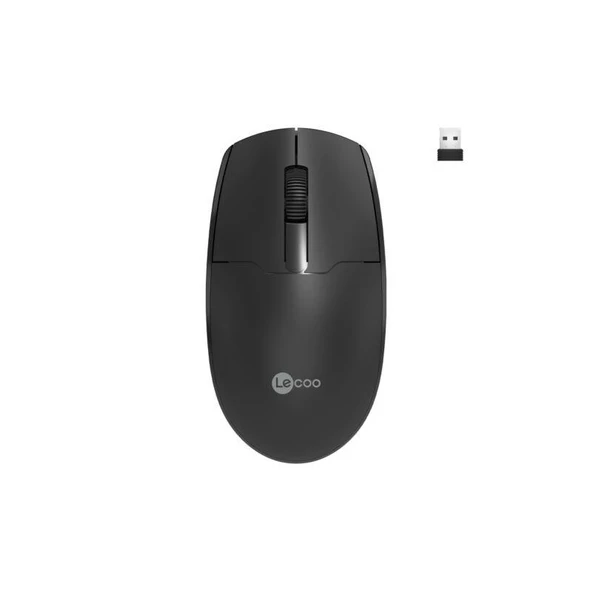 Lenovo Lecoo WS204 Kablosuz Mouse Siyah ürün görseli 1