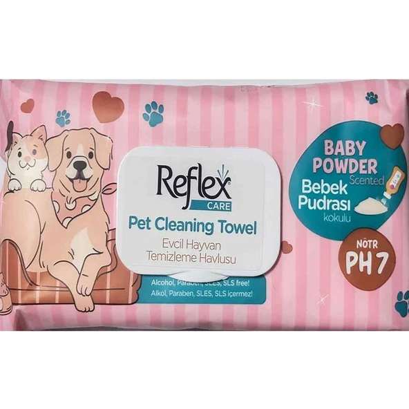 Reflex Pet Cleaning Wipes Islak Mendil 50 Li ürün görseli 1