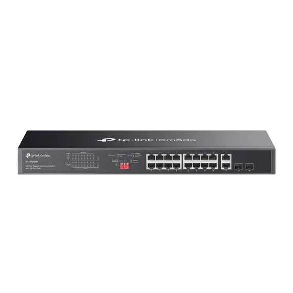 Tp-Link Omada DS1018GMP 18 Port Gigabit Rackmount Switch 16 Port PoE+ 250W ürün görseli 1
