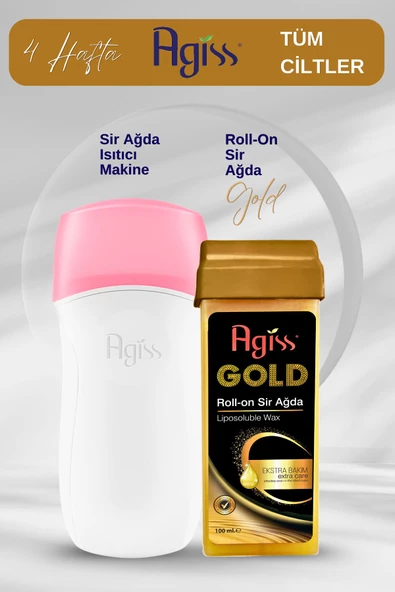 Gold Roll-On Sir Ağda + Sir Ağda Isıtıcı Makine Seti – Tüm Cilt Tipleri İçin 4 Hafta Etkili ürün görseli 1