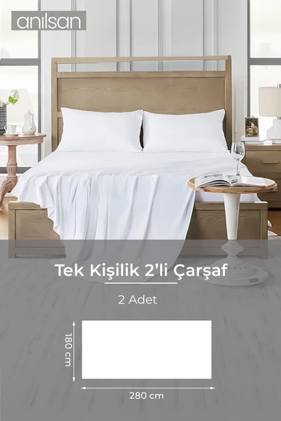 2'li Yasmin Çizgili Tek/Çift Kişilik Lastiksiz Çarşaf- %100 Pamuk ürün görseli 1