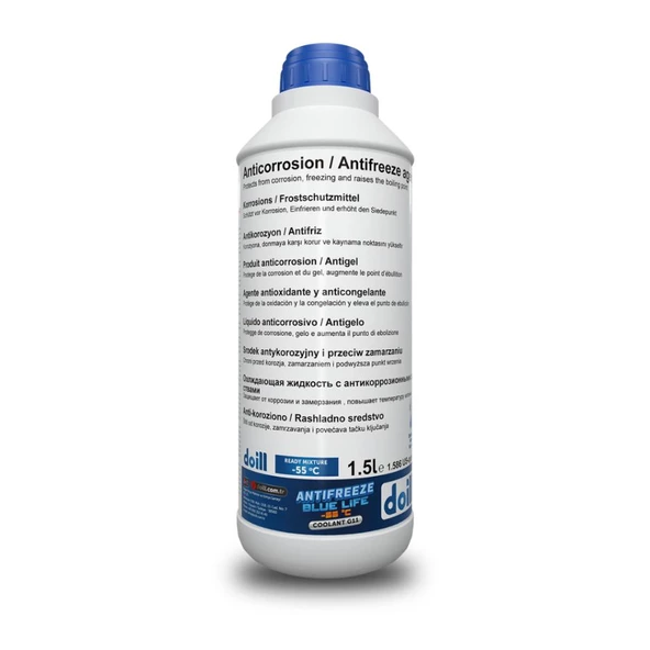 -55 / -56 Derece Hazır Karışım 1.5 Litre Mavi Antifriz - G11 (Üretim Yılı: 2026) ürün görseli 1