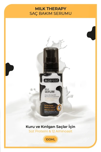 Morfose Milk Therapy Keratin Saç Serumu 100 Ml-yıpranmış Saçları Onarıcı, Yumuşak Ve Canlı Saçlar ürün görseli 1