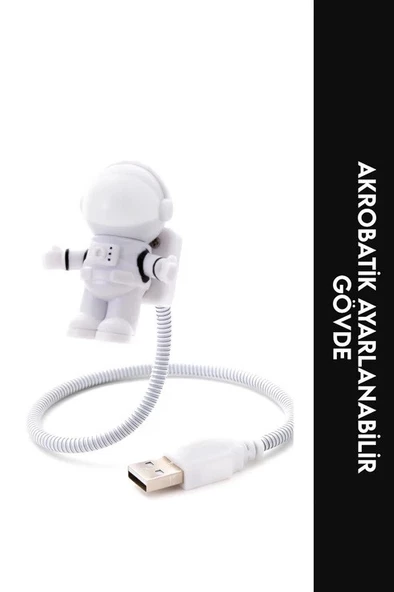 Astronot Klavye Aydınlatıcı Işık USB - Resim 4