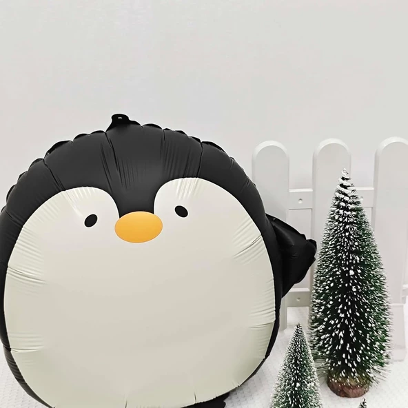 Penguen Folyo Balon 59x54 cm - Resim 3