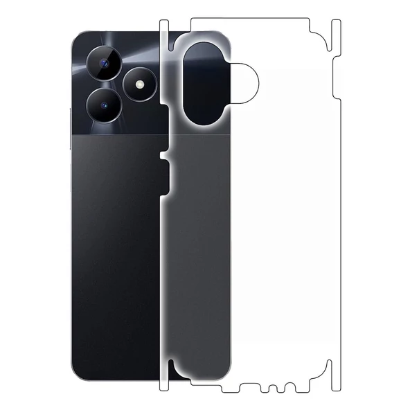 Realme C53 ile Uyumlu MAT TPU Arka Kaplama 360 ürün görseli 1