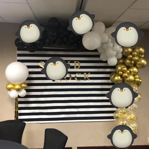 Penguen Folyo Balon 59x54 cm - Resim 6