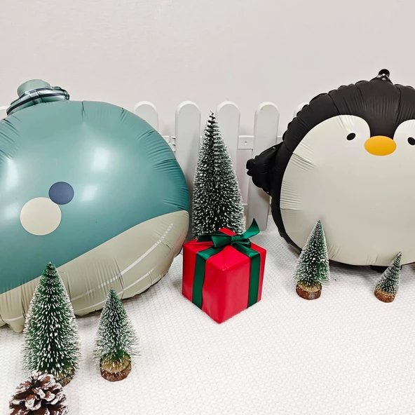 Penguen Folyo Balon 59x54 cm - Resim 4