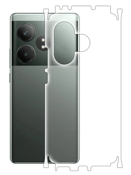 Realme Gt 6T ile Uyumlu MAT TPU Arka Kaplama 360 ürün görseli 1