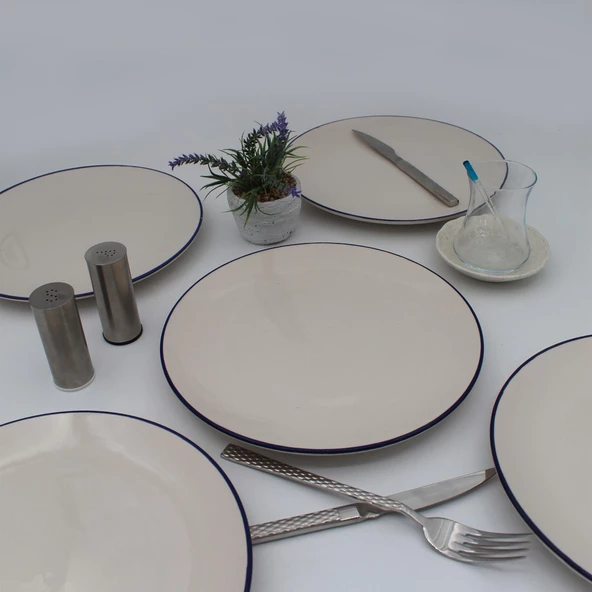 Royal 25 Cm Seramik Servis Tabağı  6 Adet - Resim 2